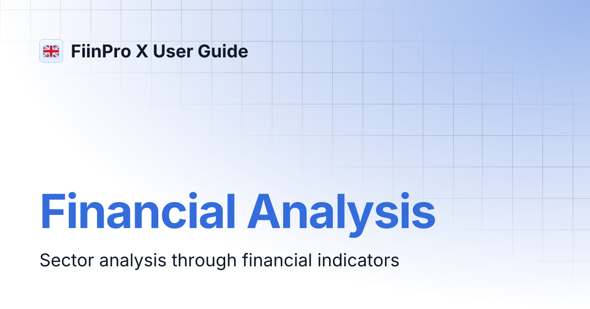 Financial Analysis | English | FiinPro X User Guide